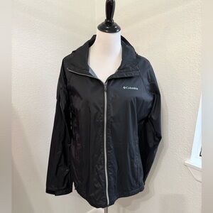 Columbia Women's Black Windbreaker Jacket, Size XL